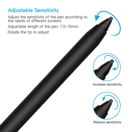 Digital Active Stylus Pen Pencil For iPad Android TouchScreen Fine Tip 1.5mm