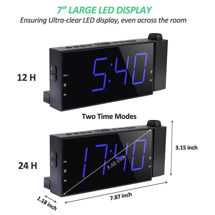 Digital Alarm Clock with Projection