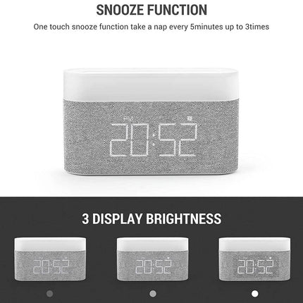 Digital Alarm Clock with Wireless Charging
