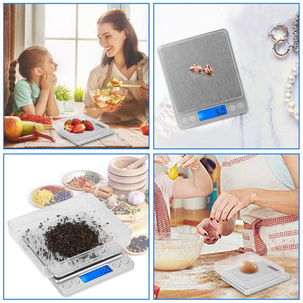 Digital Kitchen Scale with Dual Trays