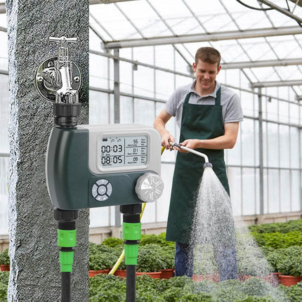 Digital Programmable Sprinkler Timer with 2 Outlet Zones