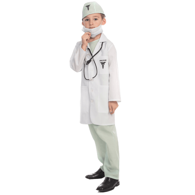 Kids Doctor Costume with Lab Coat, Hat and Medical Uniform Set