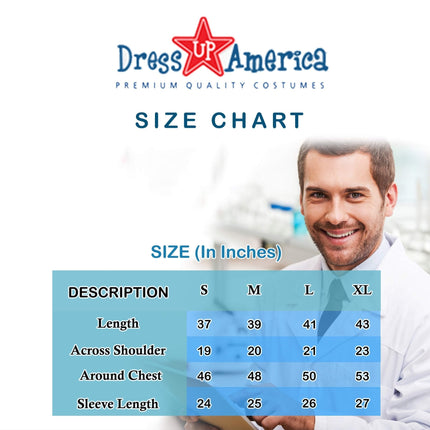 Adult Costume Lab Coat with Doctor Style Design and Professional Look