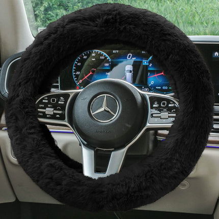 Doe16 Faux Rabbit Fur Steering Wheel Cover