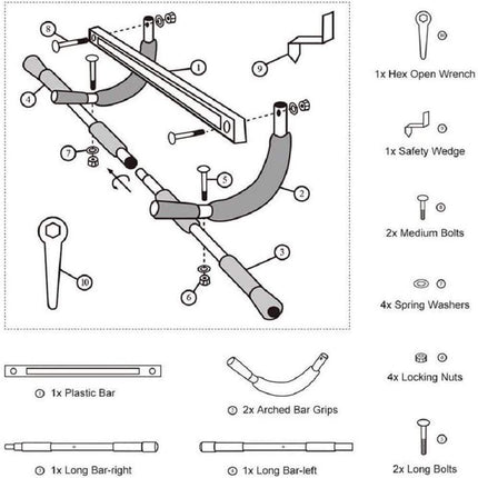 Doorway Pull Up Bar - Multifunctional Portable Gym System