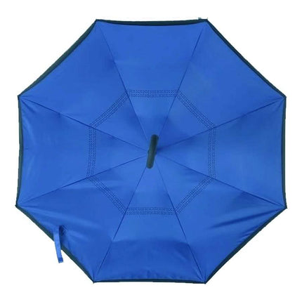 Double-Layer Windproof Reverse-Folding Smart Umbrella with UV Protection