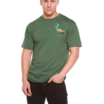California Men's Bamboo Short Sleeve Graphic T-Shirt