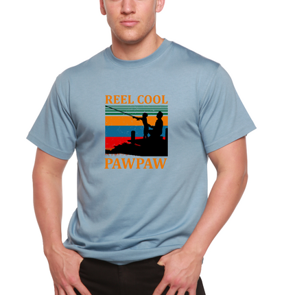 Real Cool Pawpaw Men's Bamboo Viscose/Organic Cotton Short Sleeve Printed T-Shirt