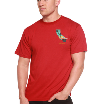 California Men's Bamboo Short Sleeve Graphic T-Shirt