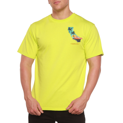 California Men's Bamboo Short Sleeve Graphic T-Shirt