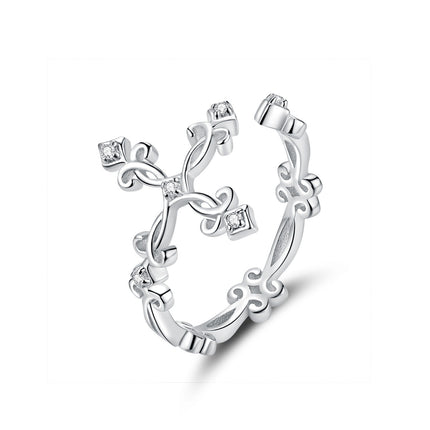 S925 Sterling Silver 0.4cm Width Pavé Setting CZ Ring