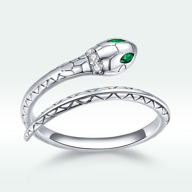 925 Sterling Silver Oxidized Pavé Setting CZ Slim Ring for Women