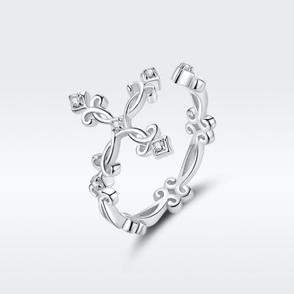 S925 Sterling Silver 0.4cm Width Pavé Setting CZ Ring