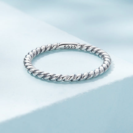 925 Sterling Silver Oxidized Ring Size 6.0 for Women
