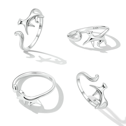925 Sterling Silver Oxidized Ring for Women