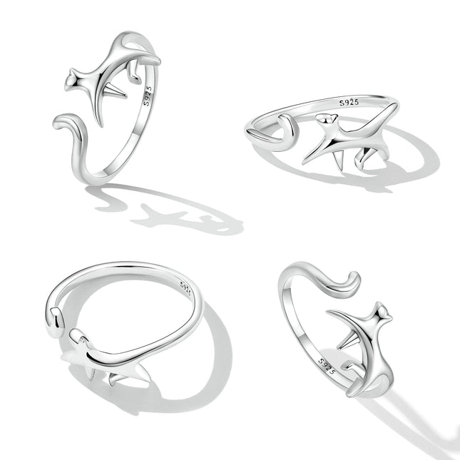 925 Sterling Silver Oxidized Ring for Women
