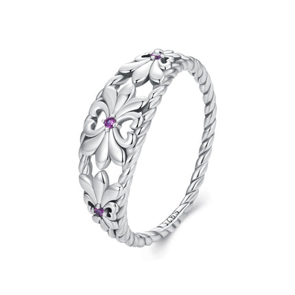 925 Sterling Silver Oxidized 1.3mm Pavé Set CZ Ring Size 6.0 for Women