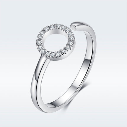 925 Sterling Silver Ring with Pavé Set CZ