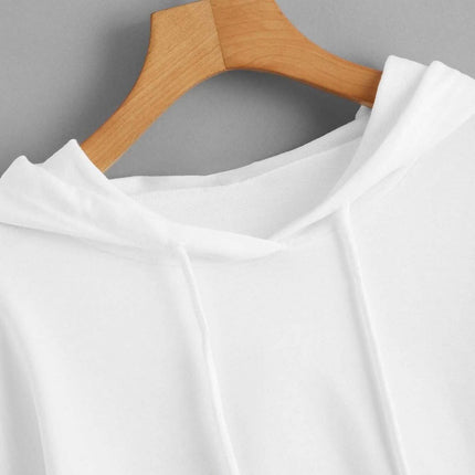 Drop Shoulder Crop Hoodie