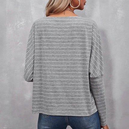 Drop Shoulder Striped Tee