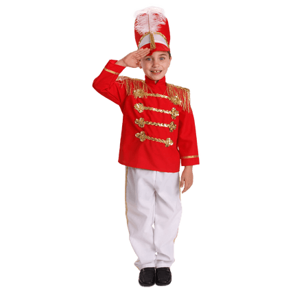 Kids Drum Major Costume with Parade Jacket, Hat and Band Uniform