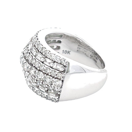 3.00ct Diamond Wedding Band Ring 10KT White Gold