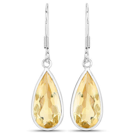 10.04 Carat Genuine Citrine .925 Sterling Silver Earrings