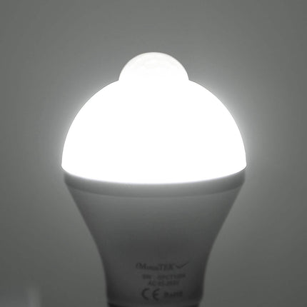 E27 Motion Sensor Light Bulb 1000LM 6500K Dust to Dawn Automatic