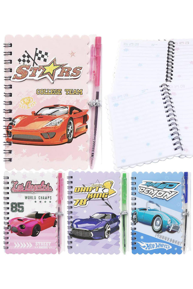 Racing Sports Car 30-Page Spiral Notebook with Pen
