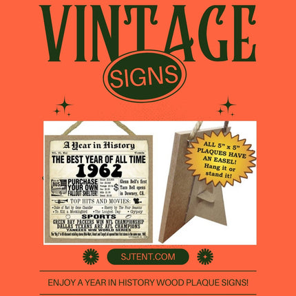 2003 A Year in History Plaques 5" x 5" wood plaque/sign
