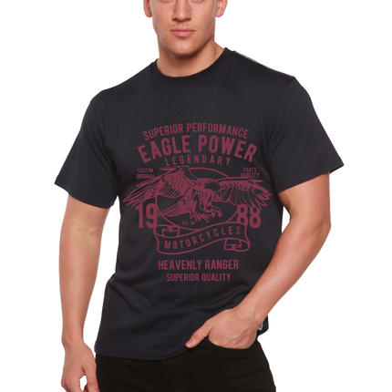 Eagle Power Men's Bamboo Viscose/Organic Cotton Short Sleeve Graphic T-Shirt