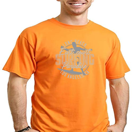 East Coast Paradise Men's Bamboo Viscose/Organic Cotton Short Sleeve Graphic T-Shirt