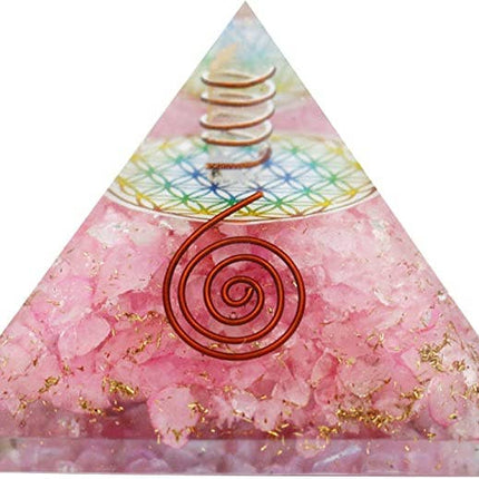 Handmade Orgonite Crystal Pyramid – Energy Healing Decor for Balance, Protection, Love & Prosperity