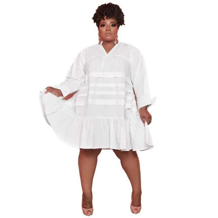 Echoine Women's Oversized Loose Ladies Midi Dress