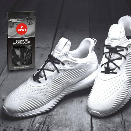 3 Pairs Kiwi Sneaker No-tie Shoe Laces, White - One Size