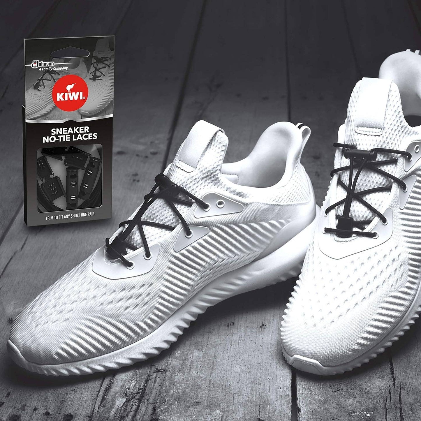 3 Pairs Kiwi Sneaker No-tie Shoe Laces, White - One Size