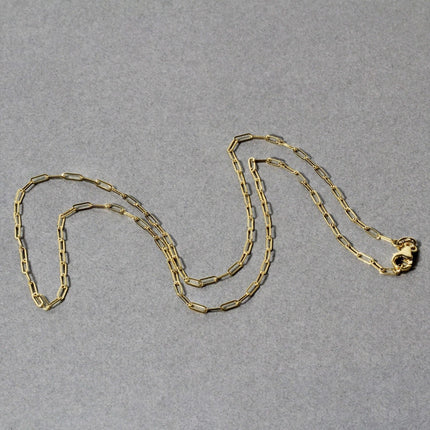 14K Yellow Gold Fine Paperclip Chain (1.5mm)