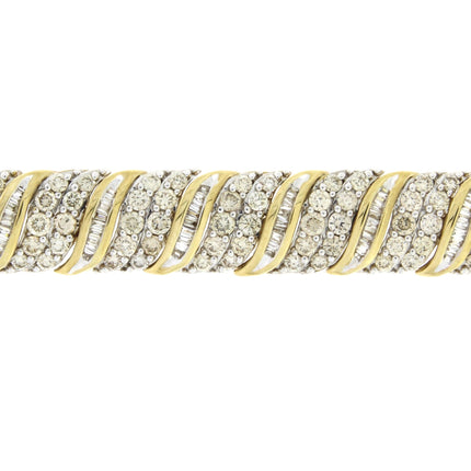 10.00ct Diamond Tennis Bracelet 10KT Yellow Gold