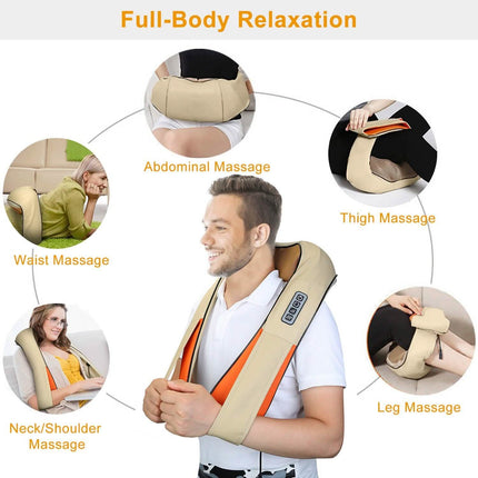 Electric Back Massage Cape with Heat Deep Tissue 3D Kneading Massage