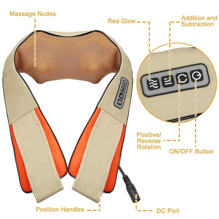 Electric Back Massage Cape with Heat Deep Tissue 3D Kneading Massage
