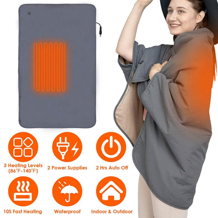 Electric Heated Throw Full Body Shawl
