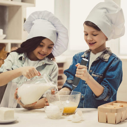 Electric Milk Frother with 2 Whisk Heads
