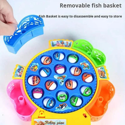Electric Music Spinning Fishing Disc Toy Set