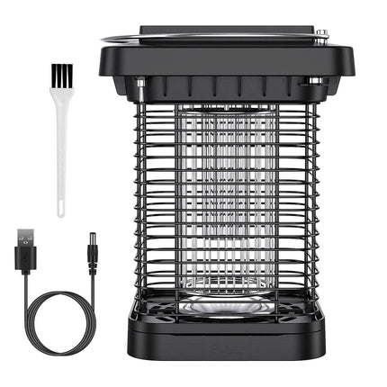 Electric Solar Powered Bug Zapper Lamp IP65 Waterproof for Indoor and Outdoor