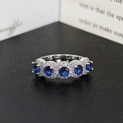 Elegant Copper Ring with Synthetic Cubic Zirconia