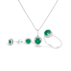 6.5 / White.Gold / Green Emerald