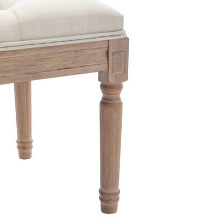 End of Bed Bench Upholstered Entryway Bench French Benchwith Rubberwood Legs
