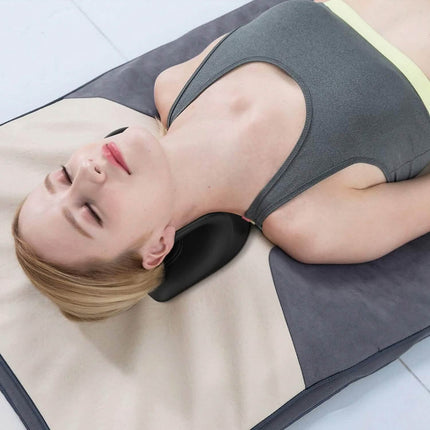 Ergonomic Heated Neck Stretcher Cervical Traction Therapy Pillow with Graphene Heating Pad