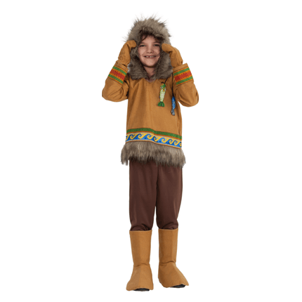 Kids Arctic Explorer Costume with Fur Trim Outfit and Winter Style