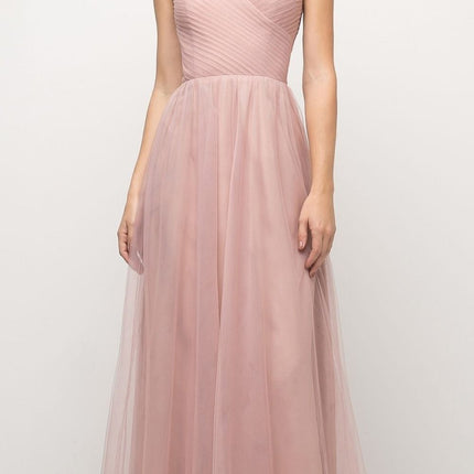 Ladivine ET320 Illusion V-Neck and Back Long Formal Dress Sleeveless